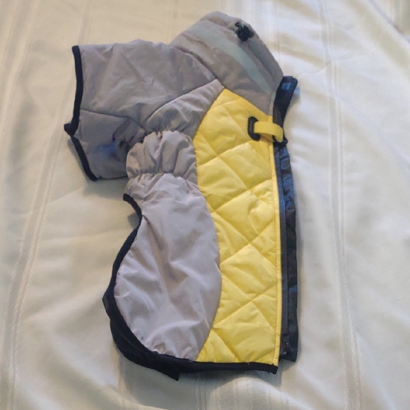 Other - Yellow and Gray Quilted Dog Jacket